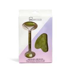 *80087 IDC Institute Jade Facial Set  Roller & Stone Περιποίησης Προσώπου Green