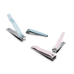 *80076 IDC Institute Nail Clipper Set Light Blue - Σετ Νυχοκόπτης Μικρός Μεγάλος