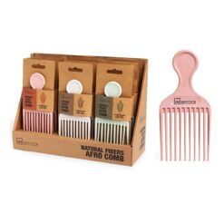 *20111 IDC Natural Fibers Afro Comb - Χτένα Μαλλιών 100% Aνακυκλώσιμη Green