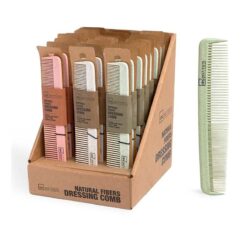 *20107 IDC Natural Fibers Dressing Comb - Χτένα Μαλλιών 100% Aνακυκλώσιμη White