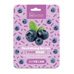 *85102 IDC Go Vegan Face Mask Berry 23gr - Μάσκα Πανί Αναζωογόνησης