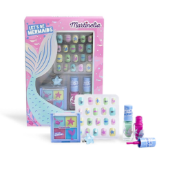 *12057 Martinelia Let's Be Mermaids Beauty Set Βερνίκια 2 x 4ml, Παλέτα Σκιών 4 col Press On Nails & Ring Ηλικίες 3+