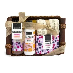 *44085 IDC Organic 4 Pcs Basket Gift Set - Σετ Μπάνιου 23 x 16 x 7,5 cm