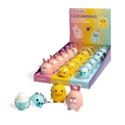 *68141 Martinelia Cute Animals Stick Lip Gloss Keychain Coconut Bear - Αρκουδάκι Γεύση Καρύδα 5gr Ηλικίες 3+