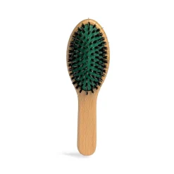 *35126 IDC Institute Double Bristle Mini Oval Hair Brush Wooden - Βούρτσα Μαλλιών με Διπλή Τρίχα Ξύλινη 19,5 x 5,5cm
