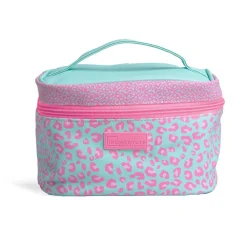 *90313 IDC Institute Cosmetic Bag Νεσεσέρ Καλλυντικών 21 x 15 x 14cm Ροζ - Φιστικί