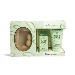 *44158 IDC Institute Aloe Vera Series Giftset 3Pcs - Σετ Περιποίησης & Μασάζ 21,5 x 13,5 x 4,5cm