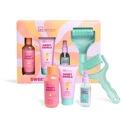 *44166 IDC Institute Sweet Swirls Citrus Bliss Gift Set 4Pcs Σετ Μπάνιου - Περιποίησης 38,5 x 21 x 4,7cm