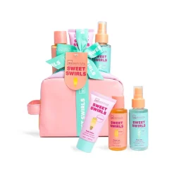 *44169 IDC Institute Sweet Swirls Cosmetic Bag Set 4Pcs Σετ Μπάνιου - Περιποίησης 17,5 x 25 x 5,5cm