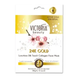 *345 Victoria Beauty 24K Gold Luxurious Touch Collagen Face Mask Αντιρυτιδική Μάσκα Πανί Προσώπου με Κολλαγόνο 88gr