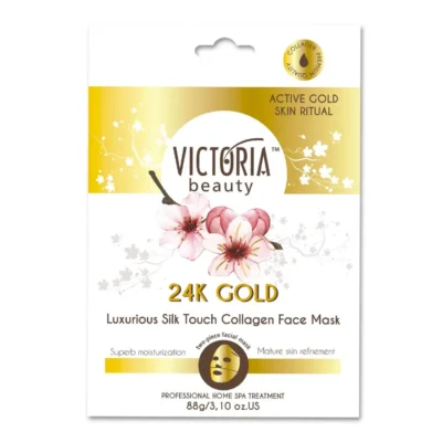 *345 Victoria Beauty 24K Gold Luxurious Touch Collagen Face Mask Αντιρυτιδική Μάσκα Πανί Προσώπου με Κολλαγόνο 88gr