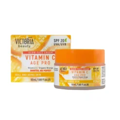 *1595 Victoria Beauty Vitamin C Age Pro Brightening Day Cream Vegan Κρέμα Προσώπου Ημέρας με Αντιρυτιδικές & Λευκαντικές Ιδιότητες 50ml SPF 20