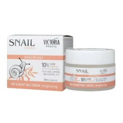 *7955 Victoria Beauty Asian Rituals Snail Extract Day & Night Cream Brightening Κρέμα Προσώπου με Έκκριμα Σαλιγκαριού, Νιασιναμίδη & Ρύζι 50ml