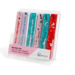*80068C IDC Institute Big Nail File Χάρτινη Λίμα Νυχιών 2 Επιφανειών 17,5 x 2,5cm Πολύχρωμη