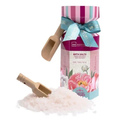 *42239 IDC Scented Garden Peony Bath Salts & Wooden Spoon 200gr