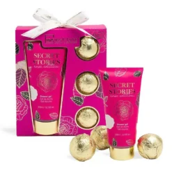 *42289 IDC Scented Stories Rose Edition Bath & Spa Set S.Gel 200ml & Bath Fizzers 3 x 50gr
