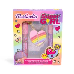 *85419 Martinelia Super Girl Best Friends Necklace & Lipgloss Set 2 x Lipgloss & 2 x Κολιέ Broken Heart