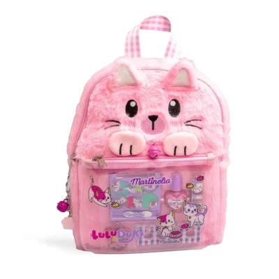 *85477 Martinelia Lulu & Duki Beauty Backpack Γούνινη Τσάντα Πλάτης με Μακιγιάζ 22 x 25 x 7cm