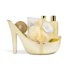 *42258 IDC Scented Bath Gold High Heel Shoe Vanilla & Sandalwood Σετ Δώρου - Περιποίησης W27x H18 x D11cm 6pcs