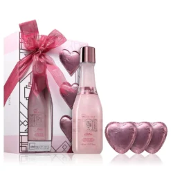 *42279 IDC Scented Bath Rose Cherry Blossom Bubble Βath Set - Σετ Μπάνιου 14 x 20 x 5cm 4pcs