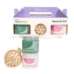 *99332 IDC Institute Natural Oil At Home Massage Set Σετ Ευεξίας με Φυτικά Έλαια 21,5 x 13 x 7,5cm 3pcs