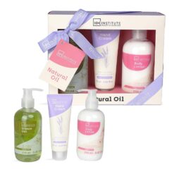 *99333 IDC Institute Natural Oil Set Σετ Μπάνιου - Περιποίησης με Φυτικά Έλαια 19 x 15,5 x 7cm 3pcs