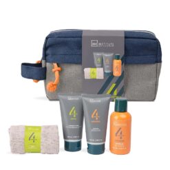 *99348 IDC 4 Elements Collection Men's Wash Bag Grey - Blue - Σετ Περιποίησης 22 x 13 x 7cm 5pcs