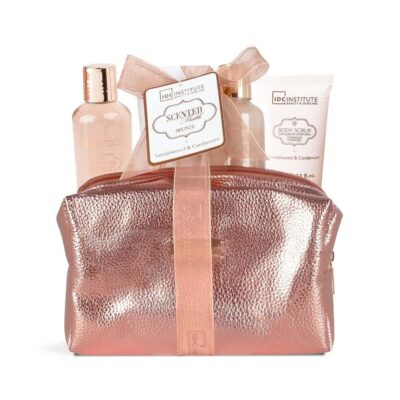 *12301 IDC Scented Bath Bronze Cosmetic Bag Set Sandalwood & Cardamon - Σετ Περιποίησης 21 x 22 x 12cm 5pcs