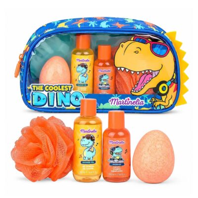 *44394 Martinelia The Coolest Dino Essentials Bag Set - Παιδικό Σετ Μπάνιου 26,5 x 16 x 7cm 5pcs