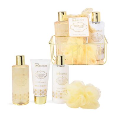 *99158 IDC Scented Bath Gold Metallic Set Vanilla & Bergamot Σετ Μπάνιου 16 x 15,5 x 10,5cm 5pcs