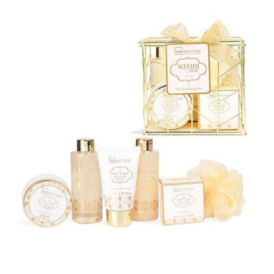 *99163 IDC Scented Bath Gold Metallic Set Vanilla & Sandalwood Σετ Μπάνιου 15 x 14 x 10cm 7pcs