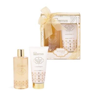 *99256 IDC Scented Bath Gold Vanilla & Bergamot Duo Set Σετ Μπάνιου 16,5x 16,5 x 6,5cm 2pcs