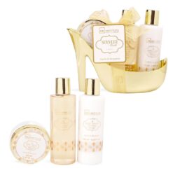 IDC Scented Bath Gold Mini Heel Set- Σετ Μπάνιου 18,5 x 17 x 7,5 cm 4pcs