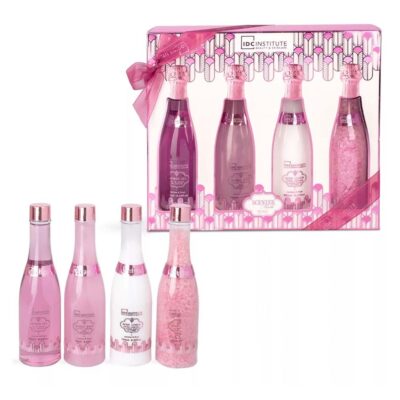 *99273 IDC Institute Scented Bath Rose Champagne Set – Σετ Μπάνιου 4 τεμαχίων