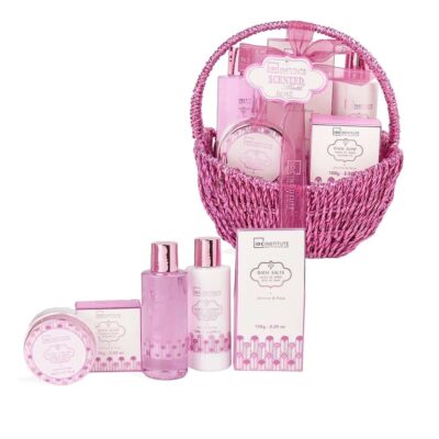 *99274 IDC Scented Bath Rose Basket Cherry Blossom Σετ Δώρου - Περιποίησης W19x H21,5 x D11cm 6pcs