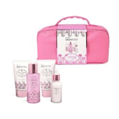 IDC Scented Bath Rose Cosmetic Bag Set - Σετ Μπάνιου 22 x 11 x 10cm 5pcs